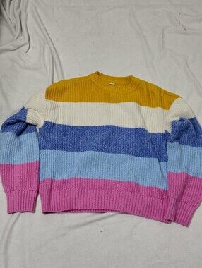 Old Navy Bright Yellow Ribbed Knit Sweater